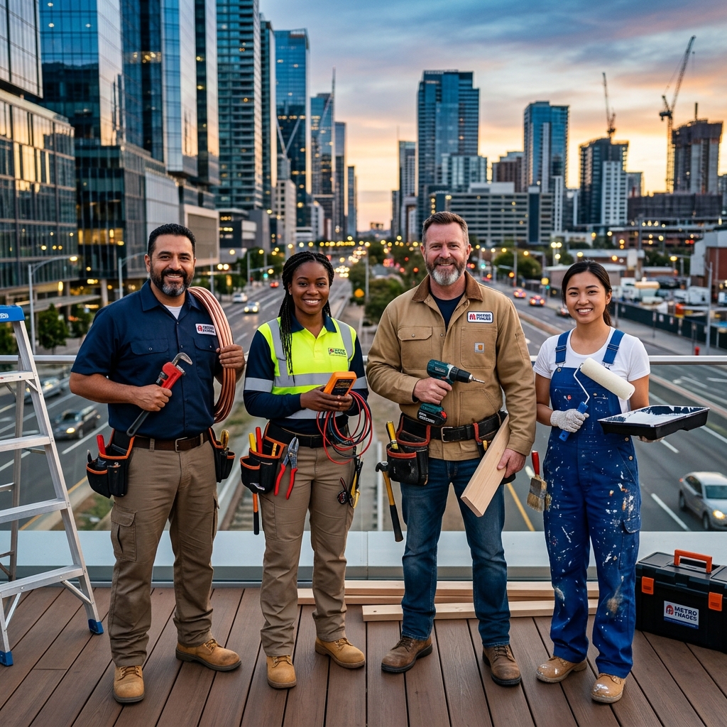 Team of skilled workers ready to help